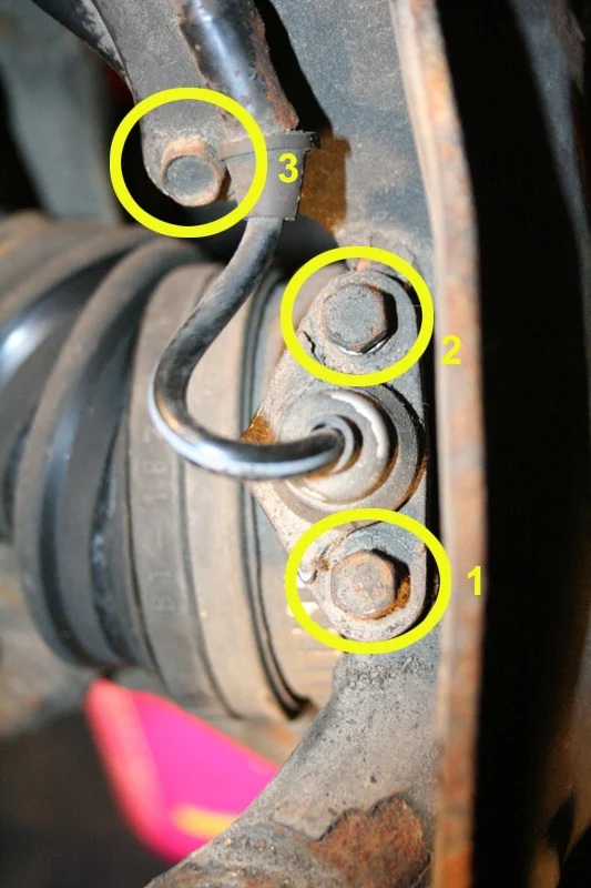 Remove the knuckle from the car