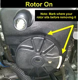 Refit the dust cover, rotor, and cap
