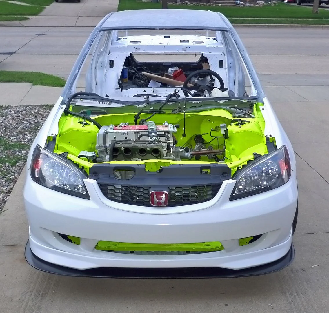 Building a Custom Fiberglass Front Lip and Splitter Base (7th-Gen Civic)