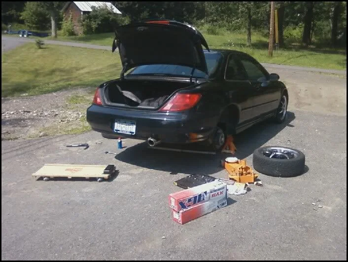 Acura CL (1G) Front and Rear Spring and Strut Replacement